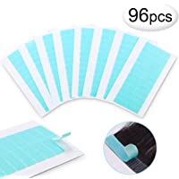96 Pieza Cinta de Extensión de Pelo- Doble Cara Invisible Ultrarresistente Reemplazo Tape Adhesivas para Trama del…